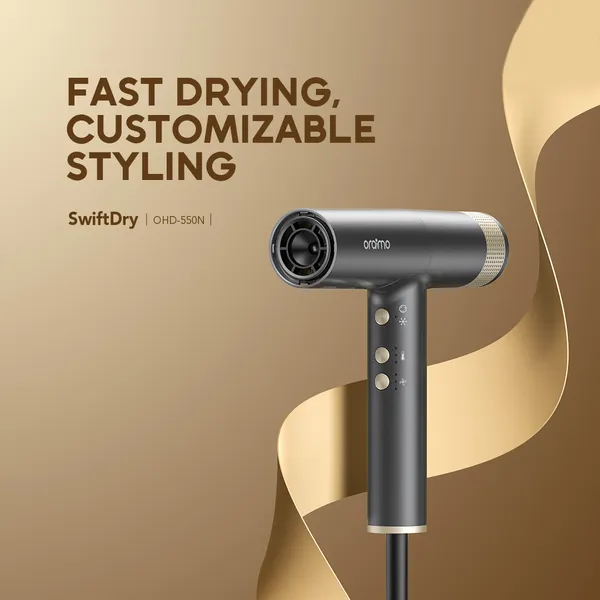 ORAIMO Customizable Styling Hair Dryer- SwiftDry - Graphite Grey OHD-550N