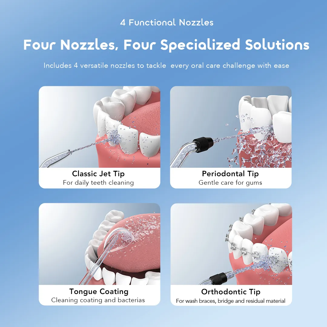 ORAIMO 4 Functional Jet Nozzles Teeth Cleaner - FlossJet Pro - Black OPC-CWF201N