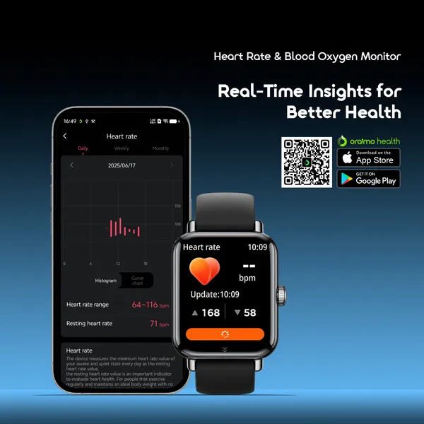 ORAIMO Smartwatch - Watch 6 Pro - Chrome OSW-807S