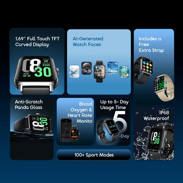 ORAIMO Smartwatch - Watch 6 Pro - Chrome OSW-807S