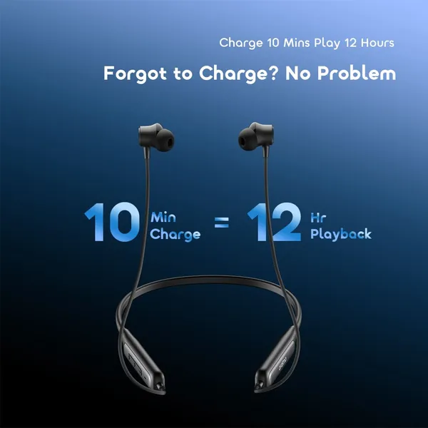 ORAIMO Wireless Neckband ANC- Necklace 5 - Black OEB-611
