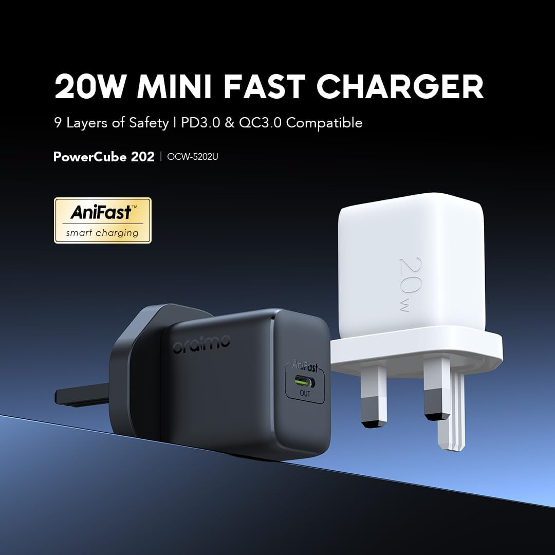 ORAIMO 20W Type-C Charger with Type-C to Type-C 1m Cable - PowerCube 202