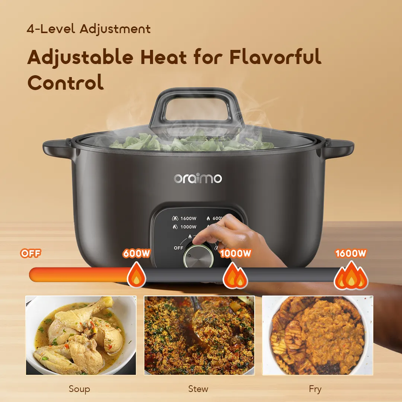 ORAIMO Multifunctional Electric Hotpot- MultiPot S1 Lite-Graphite Black OHP-262A