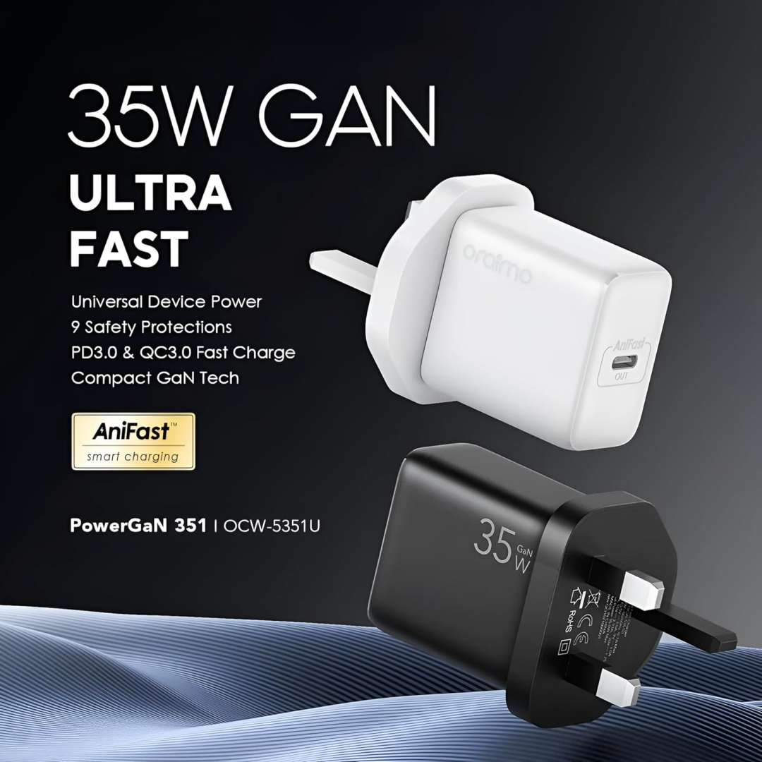 ORAIMO 35W Type-C Charger with Type-C to Type-C 1m Cable - PowerGaN 251 OCW-5351UCC