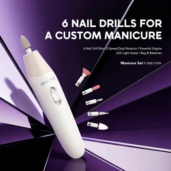 ORAIMO 6 Nail Drills Manicure - Tipsy - White OMS-210N