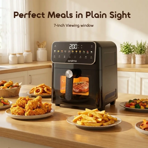 ORAIMO Metal Design Air Fryer - NutriFry S1- Graphite Black OAF-261A