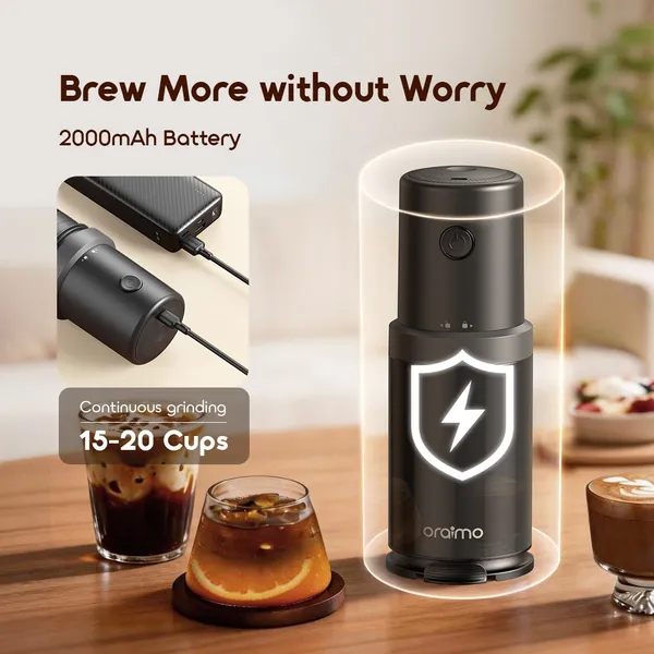 ORAIMO Portable Coffee Grinder - BeanGrind - Graphite Black