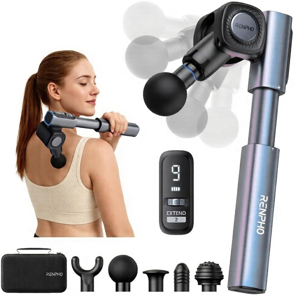 RENPHO EXTEND2 Massage Gun with Adjustable Angles