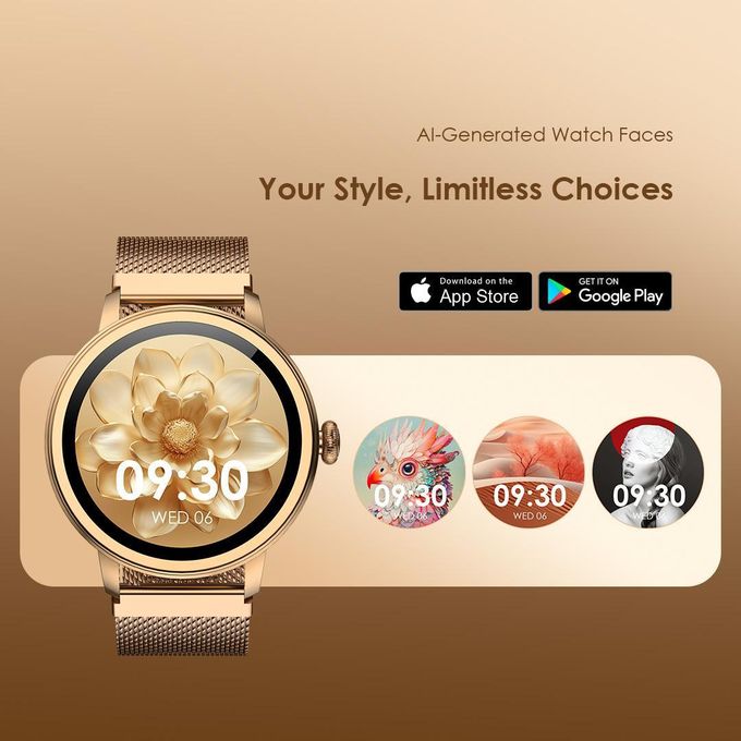 ساعة ذكية ORAIMO بشاشة Amoled مقاس 1.32" موديل Muse- Rose Gold OSW-831N