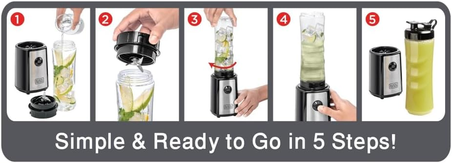 BLACK+DECKER Sports Blender 300W SBX300BCG