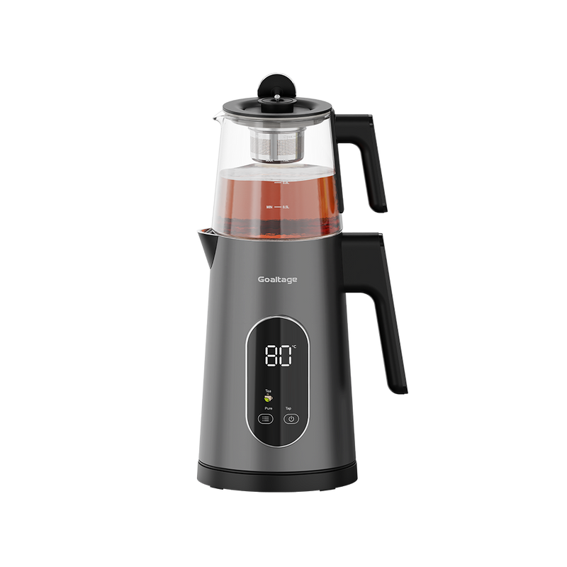 Goaltage Tea Maker With 1.7L Glass Pot Dual Capacity Design Touch Display 4 Temperature Presets TM01 1500W
