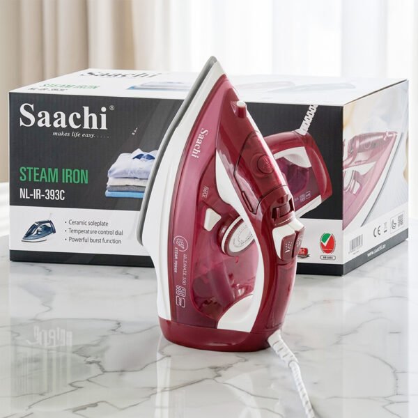 Saachi Steam Iron With Ceramic Soleplate NL-IR-393C-RD