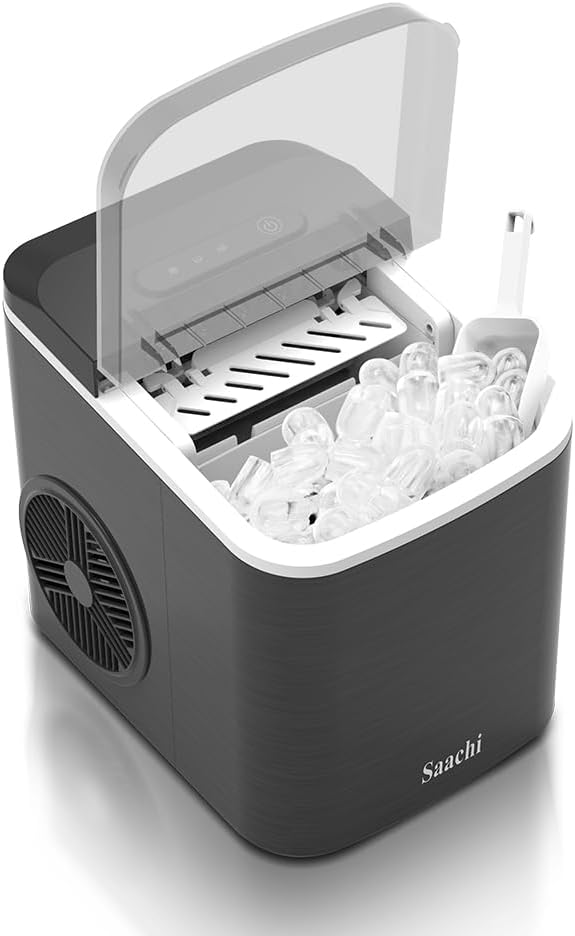 Saachi Electric Ice Maker, 1.3 Liters Water Tank NL-IM-452-GY