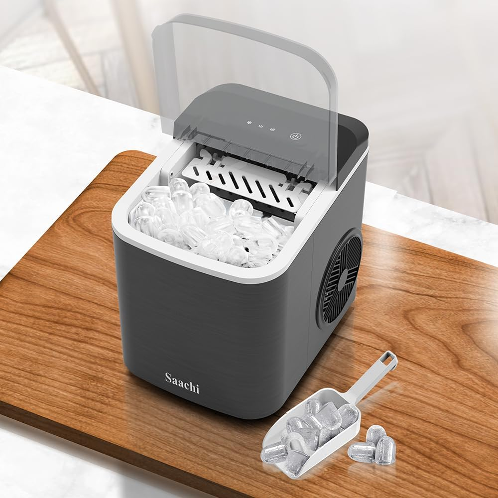 Saachi Electric Ice Maker, 1.3 Liters Water Tank NL-IM-452-GY