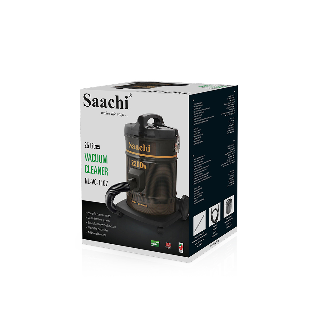 Saachi 25L Dry Vacuum Cleaner NL-VC-1107-BR