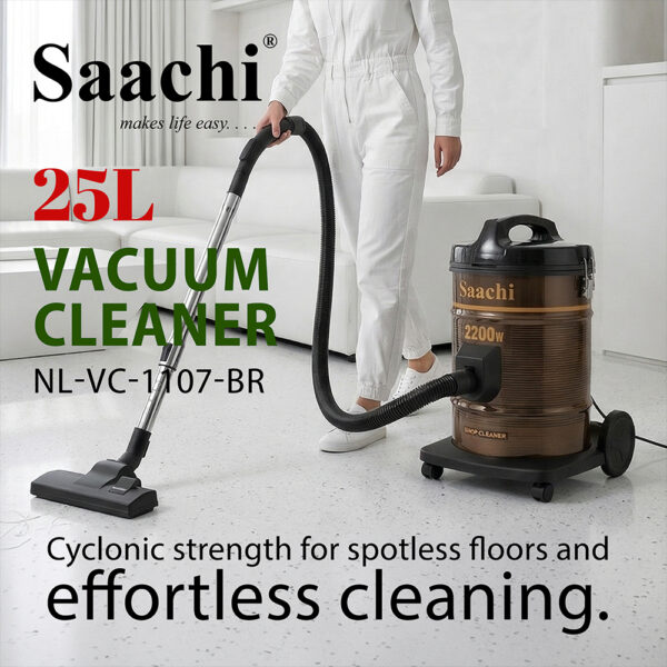Saachi 25L Dry Vacuum Cleaner NL-VC-1107-BR