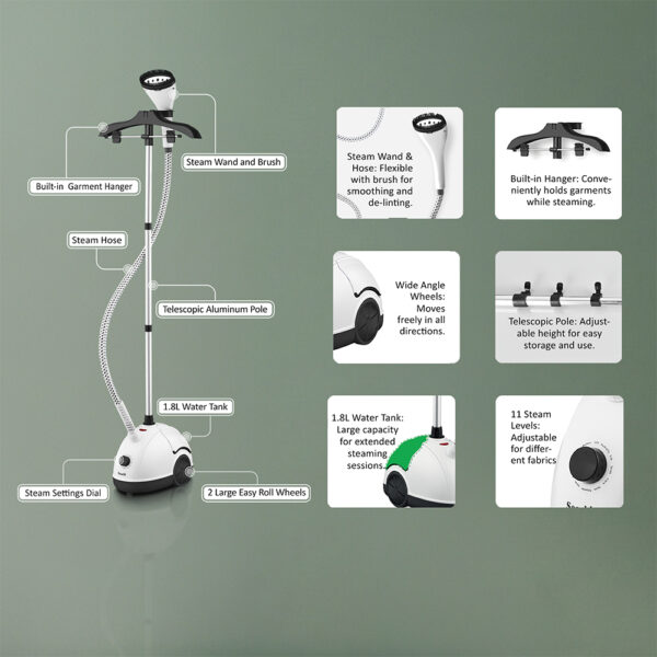 Saachi Garment Steamer NL-VGS-1111-WH