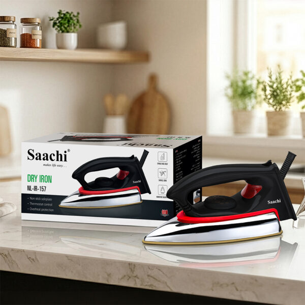 Saachi Dry Iron With Nonstick Soleplate NL-IR-157-BK