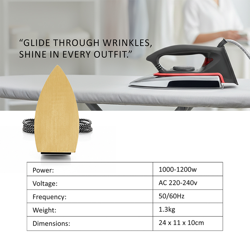 Saachi Dry Iron With Nonstick Soleplate NL-IR-157-BK