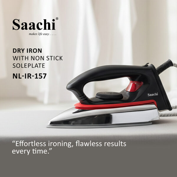 Saachi Dry Iron With Nonstick Soleplate NL-IR-157-BK