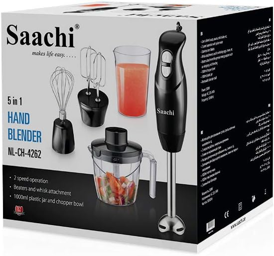Saachi 5-in-1 Hand Blender NL-CH-4262-BK