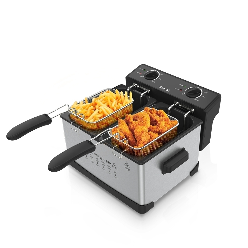 Saachi 6-Litres Double Deep Fryer NL-DF-4759-BK