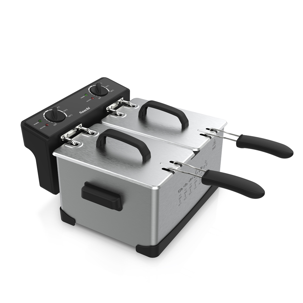 Saachi 6-Litres Double Deep Fryer NL-DF-4759-BK