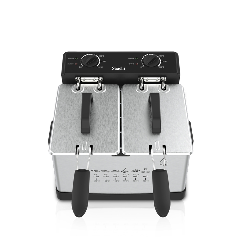 Saachi 6-Litres Double Deep Fryer NL-DF-4759-BK