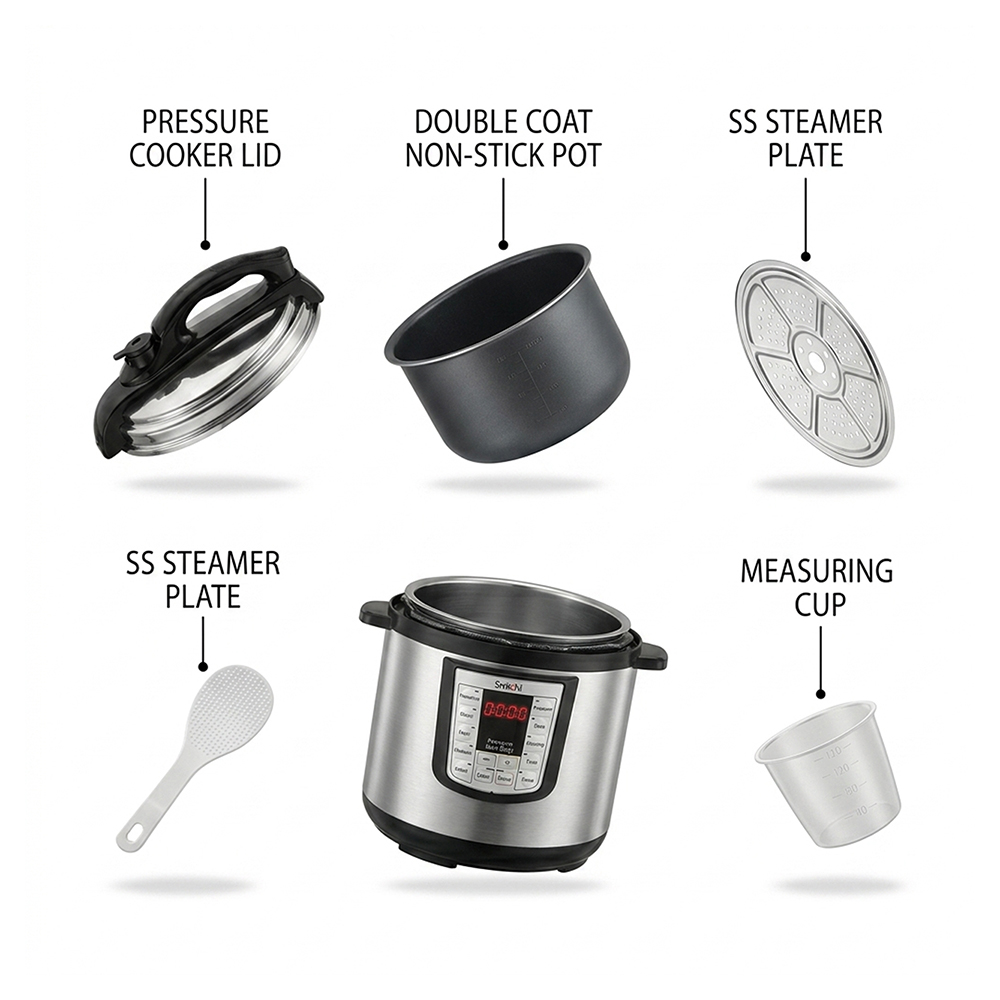 Saachi 10-Litres Electric Pressure Cooker NL-PC-5310-BK