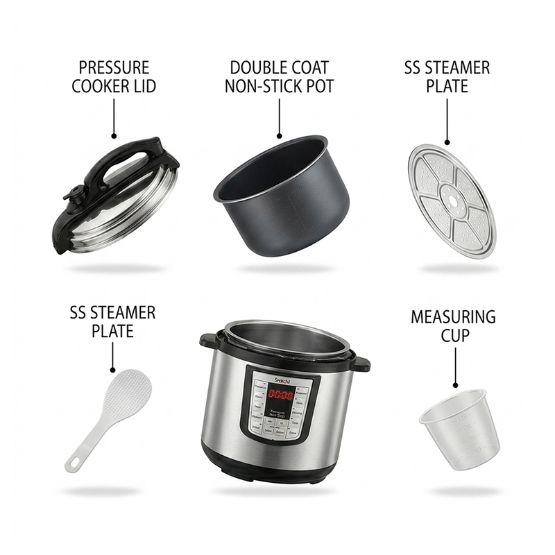 Saachi 10-Litres Electric Pressure Cooker NL-PC-5310-BK