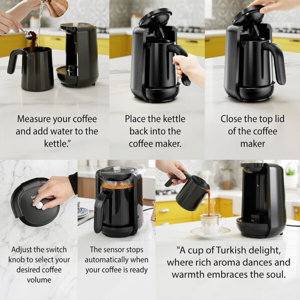 Saachi Turkish Coffee Maker NL-COF-7049-BK