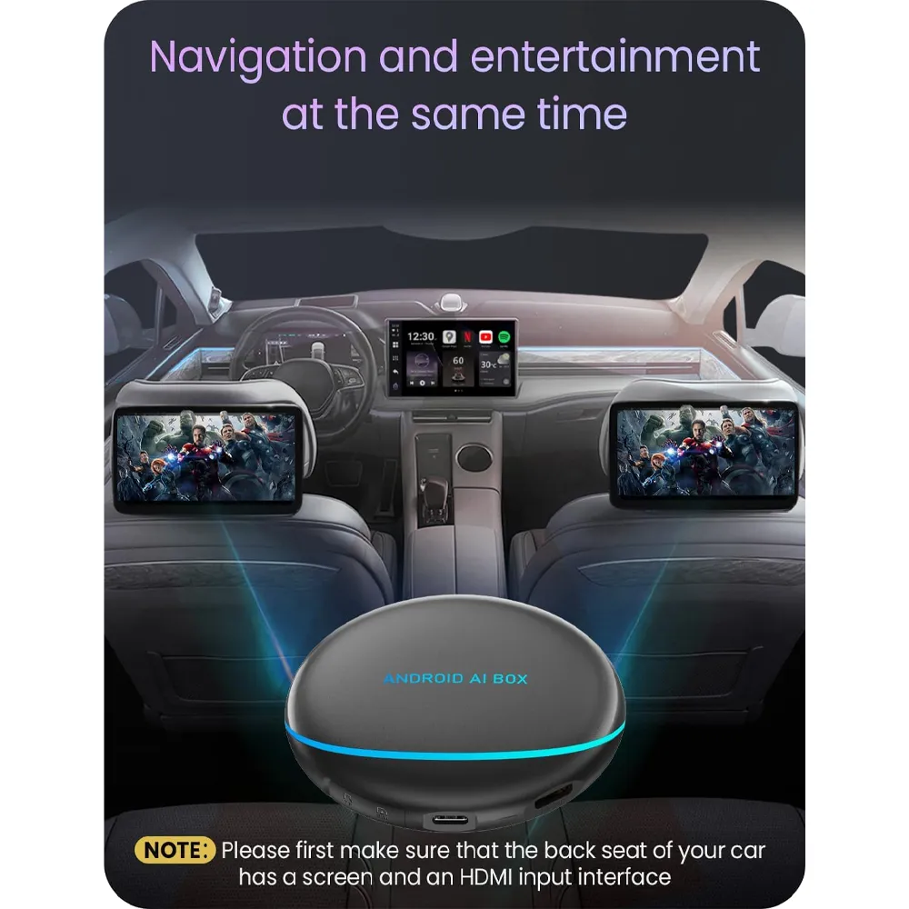 Android AI Box – Wireless CarPlay/Android Auto Adapter