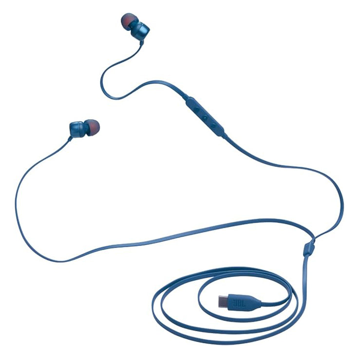 سماعات JBL Tune 310C USB-C Hi-Res داخل الأذن مع JBL Pure Bass – أسود / أبيض / أزرق / أحمر