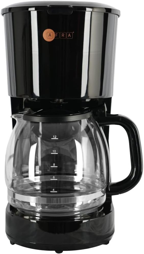 AFRA COFFEE MAKER ANTI DRIP  1.5L LITRE BLACK AF-15750CMKBL