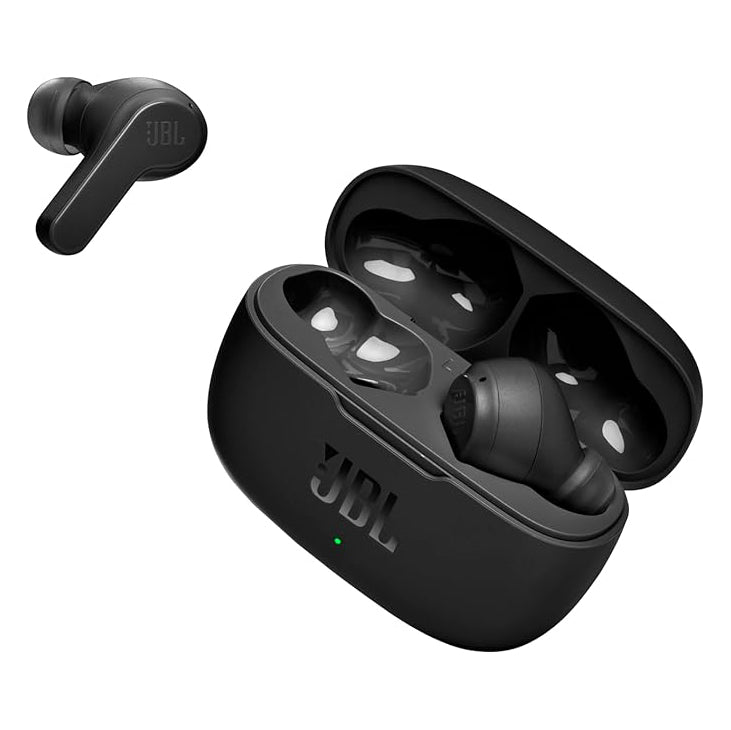 JBL Vibe 200TWS True Wireless Earbuds with Deep Bass & 20H Battery – Black