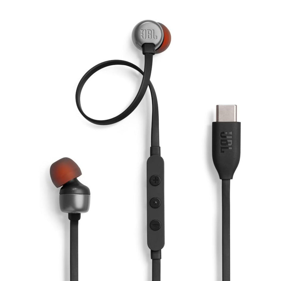 سماعات JBL Tune 310C USB-C Hi-Res داخل الأذن مع JBL Pure Bass – أسود / أبيض / أزرق / أحمر