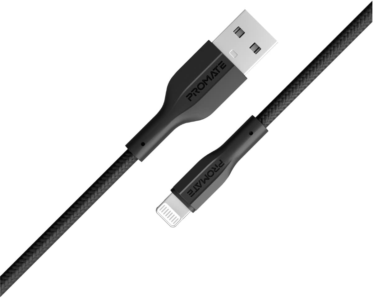 PROMATE XCord-Ai200 USB-A to Lightning Connector Data & Charge Soft TPE Cable