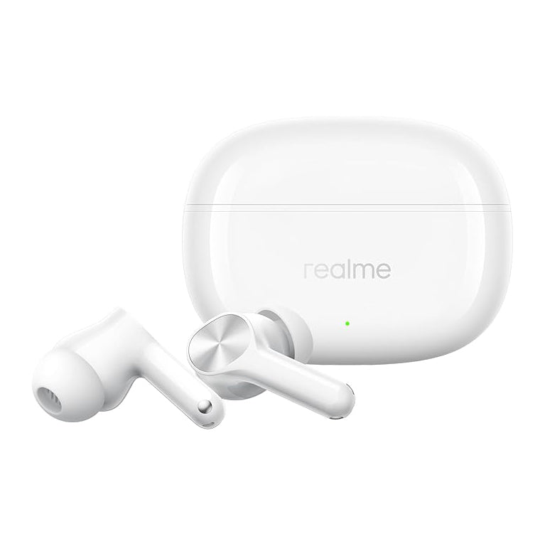 سماعات Realme Buds T200x اللاسلكية TWS مع ANC وبطارية حتى 48 ساعة – أسود / أبيض