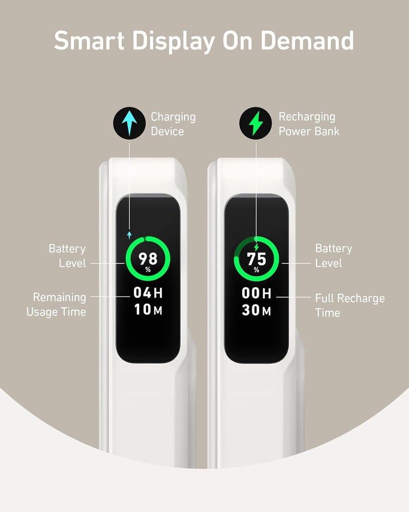 باور بانك Anker MagGo (10K) مع كابل USB-C إلى USB-C بطول 2 قدم 0.6 متر A1645H11 - A1654H21 (أبيض)-5