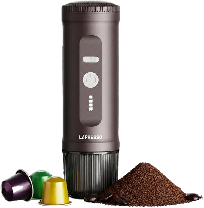 2-in-1 Portable Espresso Maker with Self-Heating 20 Bar