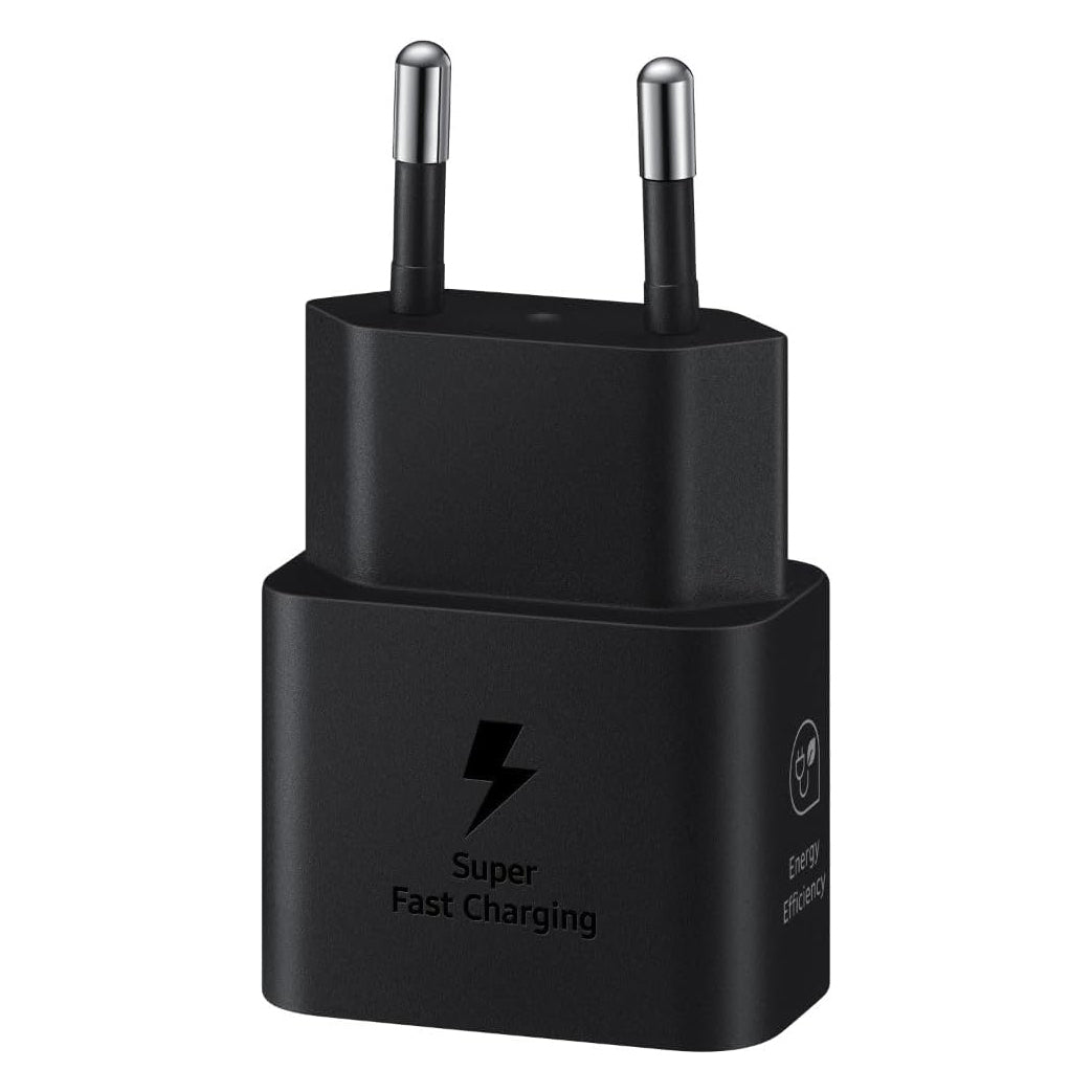 شاحن Samsung EP-T2510 بقوة 25W شحن فائق السرعة USB-C – أبيض وأسود