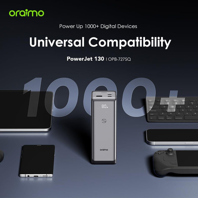 ORAIMO 130W 27600mAh Powerbank - PowerJet 130 - Black OPB-727SQ-5