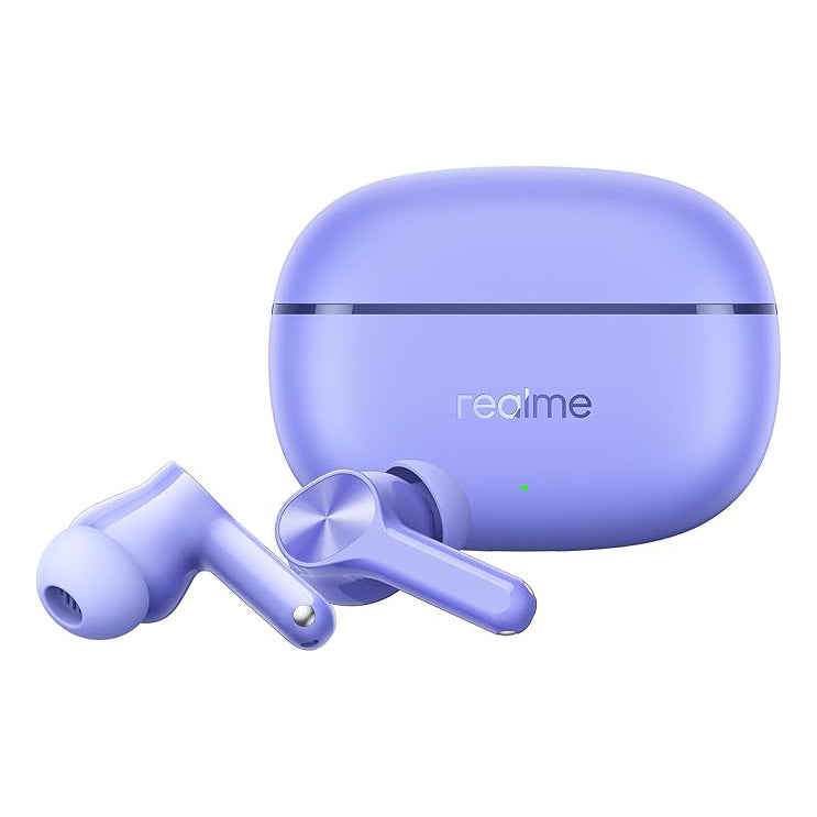 Realme Buds T200 Lite True Wireless Earbuds Bluetooth 5.4 with AI ENC & 48H Playback – Black / Purple / Grey