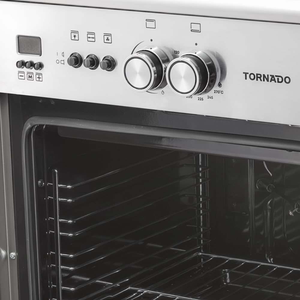 موقد مستقل Tornado 90X60 سم، فرن غاز كامل مع 5 شعلات، إشعال أوتوماتيكي وأمان كامل 9T10Hla1X0Asg-4