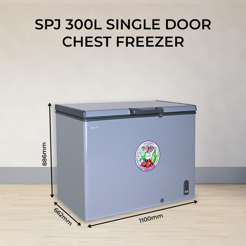Spj 300l Chest Freezer Single Door Quick Freeze Fast Cooling Energy Efficient Spj-Posh-Slw395c-4