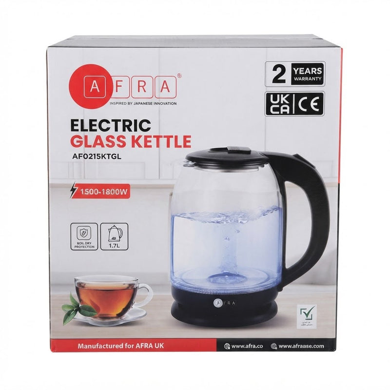Afra Electric Glass Kettle 2L 1500-1800W Af0215Ktgl-3