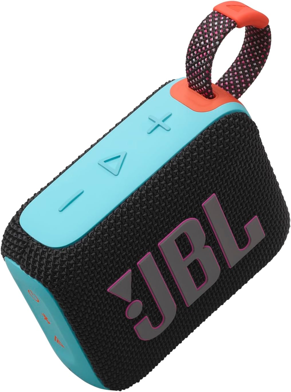 مكبر صوت Bluetooth مقاوم للماء والغبار JBL Go 4 فائق الحمل - 7 ساعات (أسود/برتقالي)