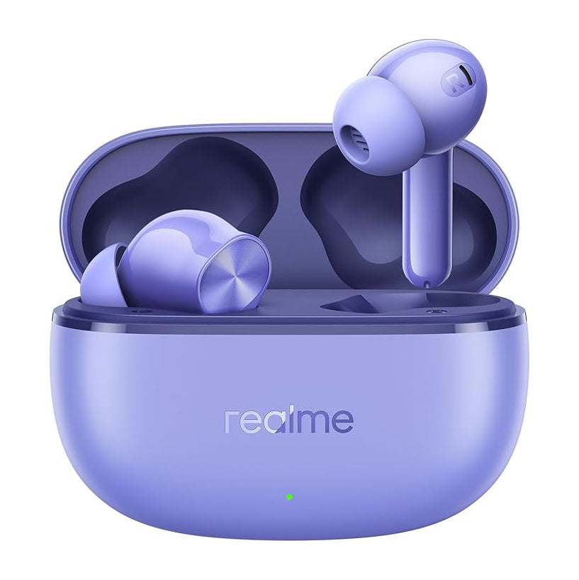 Realme Buds T200 Lite True Wireless Earbuds Bluetooth 5.4 with AI ENC & 48H Playback – Black / Purple / Grey