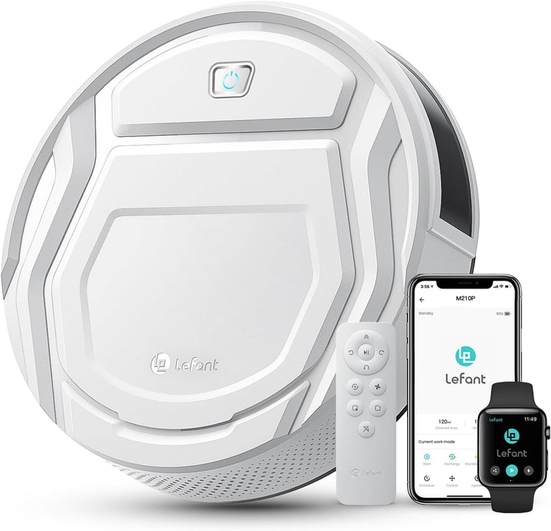 مكنسة روبوت Lefant M210P مع جهاز تحكم عن بعد، تحكم صوتي عبر Alexa، وشحن ذاتي-2