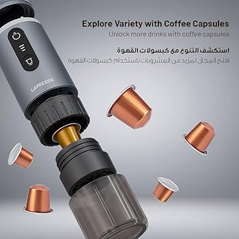 2-in-1 Portable Espresso Maker with Self-Heating 20 Bar